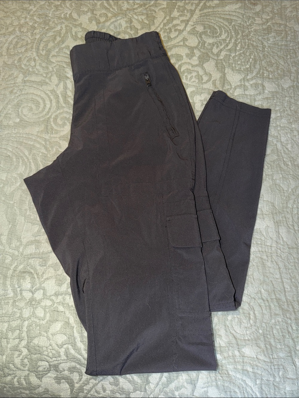 Athleta Black Cargo Track Joggers
